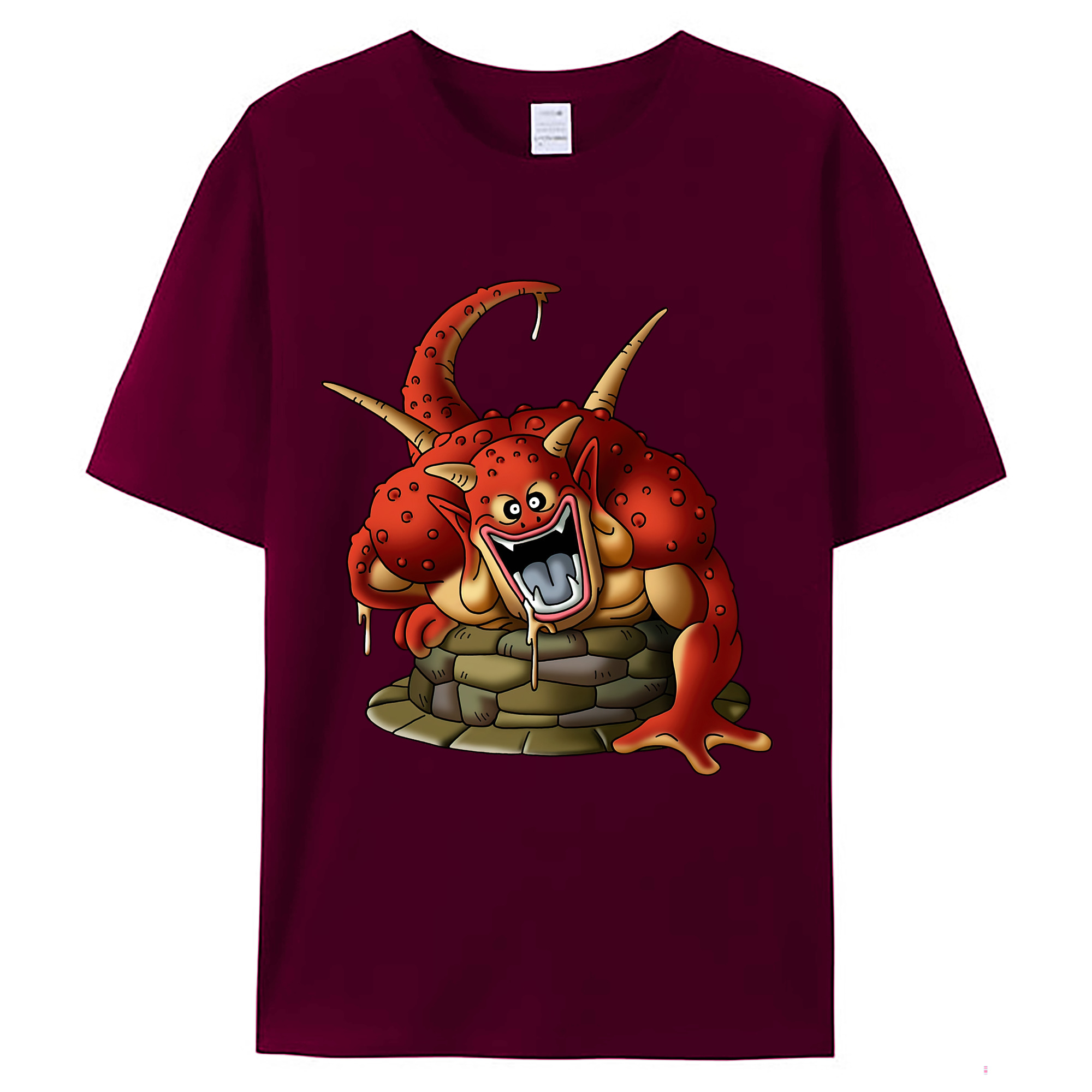 （画像用） ドラゴンクエスト Doragon Kuesuto Dragon Quest レディースカジュアルプリントTシャツ（綿100％）